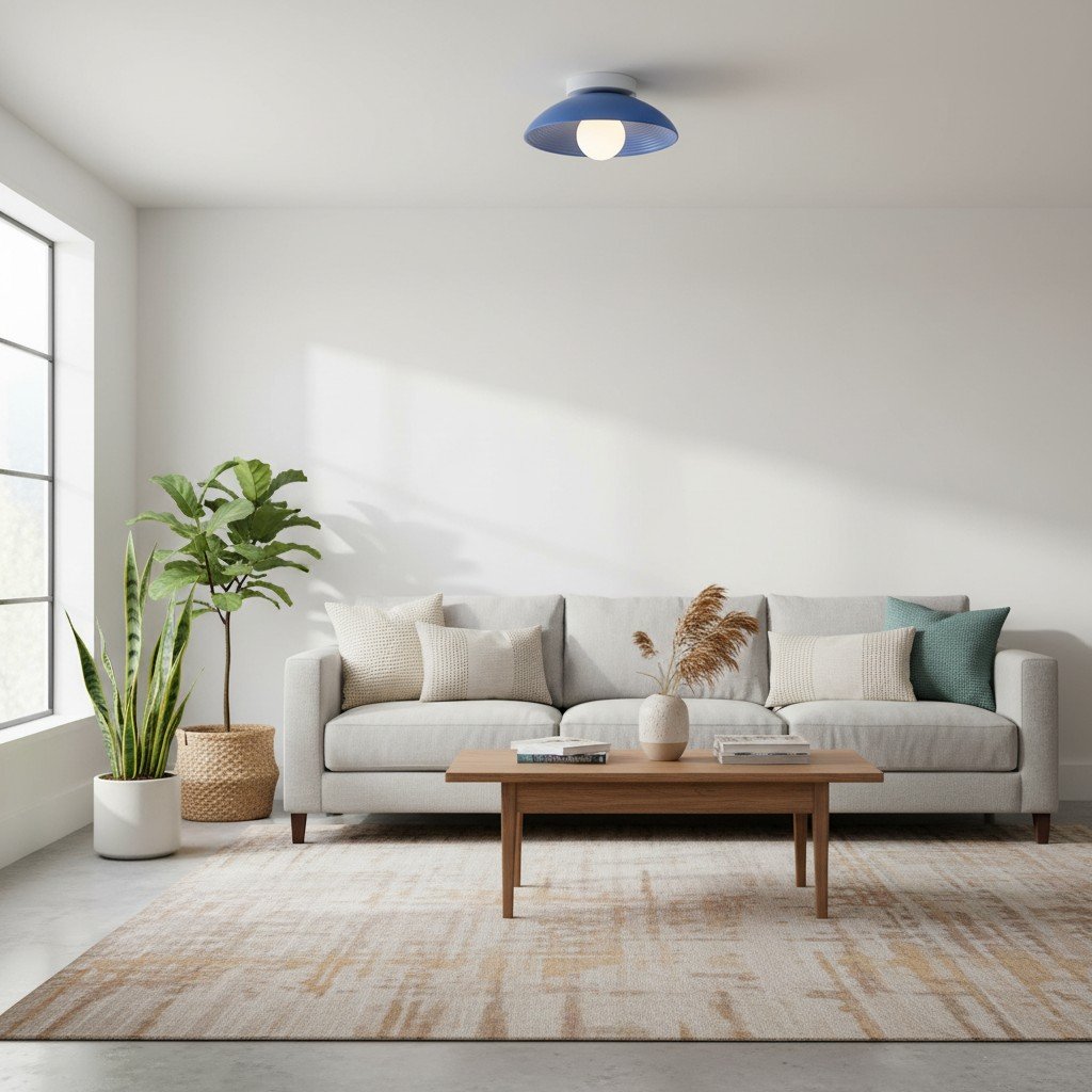 Ovalune Organic Textured Ceiling Light Sculptural Design Flush Mount - Modern Style for Living Room