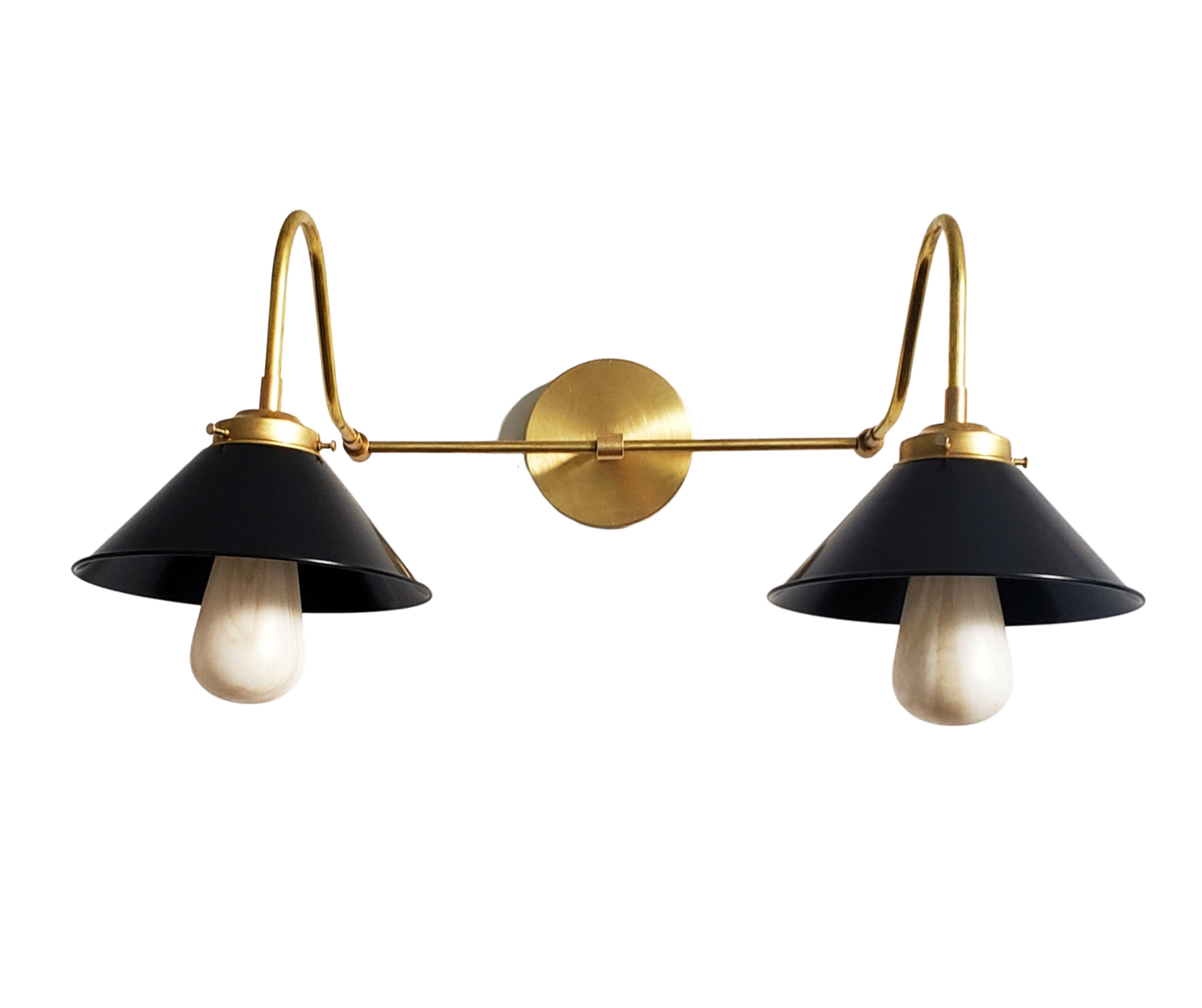 Various Colors Double Wall Sconce Light - Elegant Cone Shade