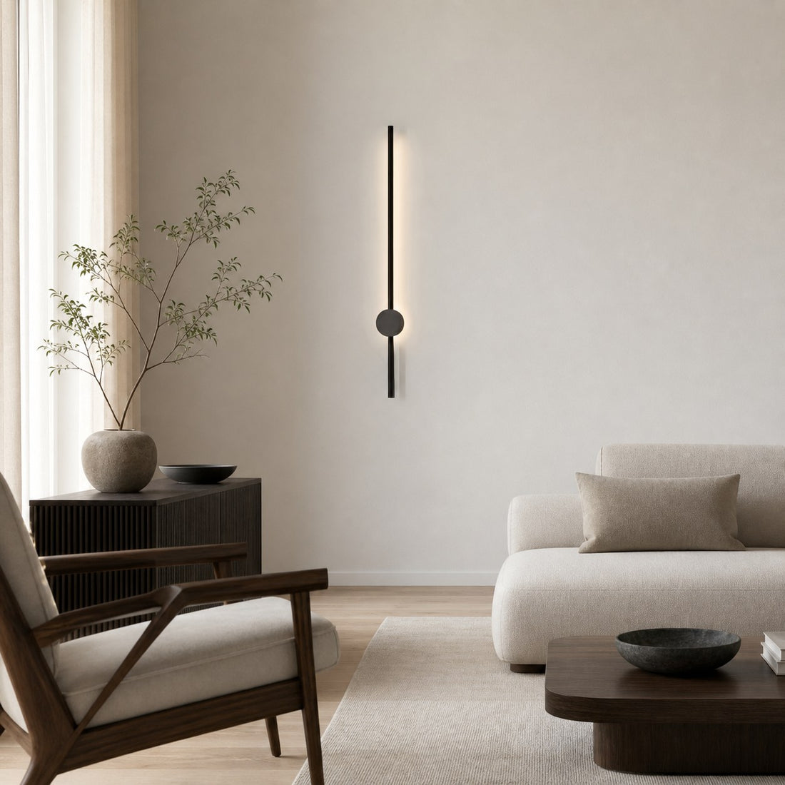 Raytrae Linear Minimalist LED Wall Light - Modern Slim Wall Sconce for Living Spaces N22
