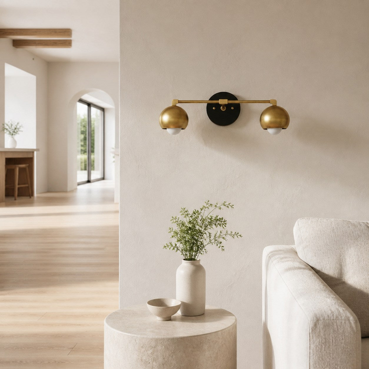 Metio Dome Decorative Vanity Light - Classic Orb Shade Bathroom Wall Lamp