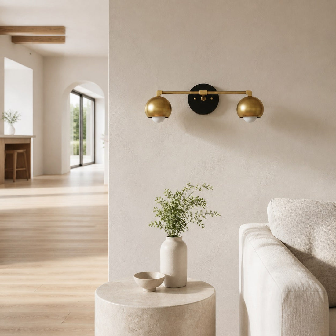 Metio Dome Decorative Vanity Light - Classic Orb Shade Bathroom Wall Lamp