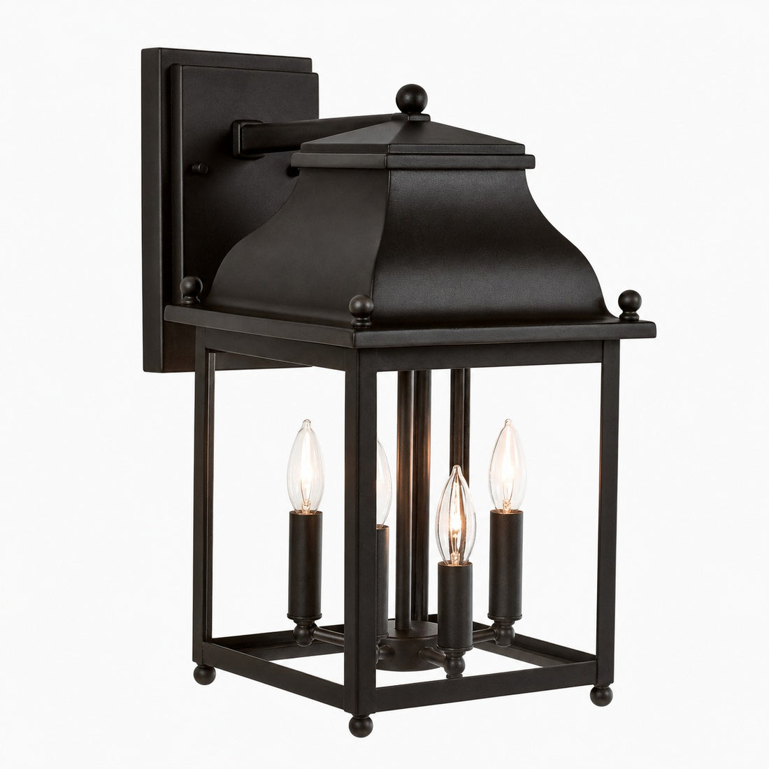 Yolvira Modern Outdoor Lantern Pendant - Metal Hanging Light for Exteriors