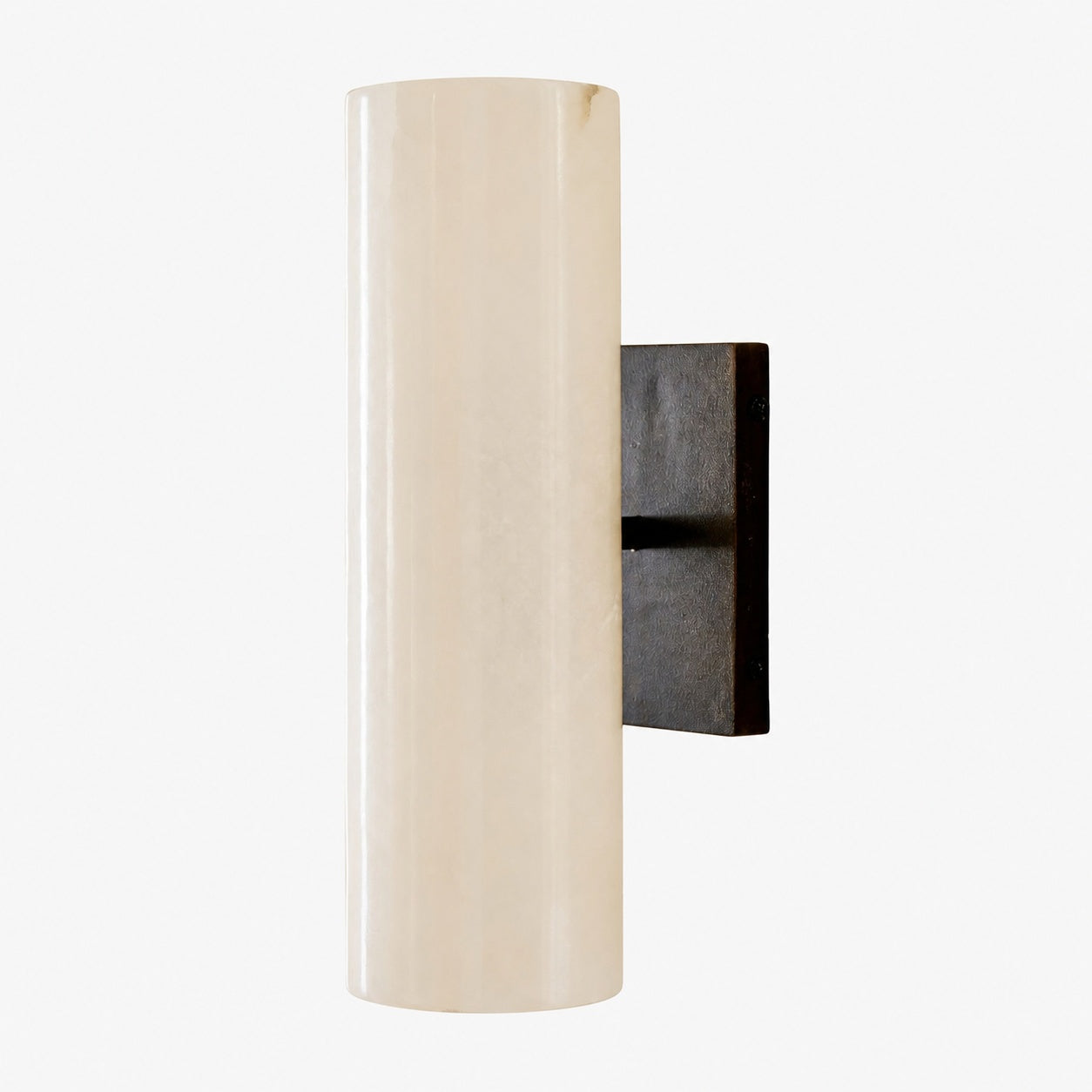 Wolvina Natural Marble Tube Sconce with Sleek Metal Details