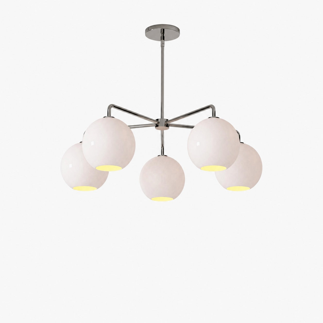 Selvion Elegant 5-Light Globe Chandelier – Modern Glass Pendant Lighting Fixture
