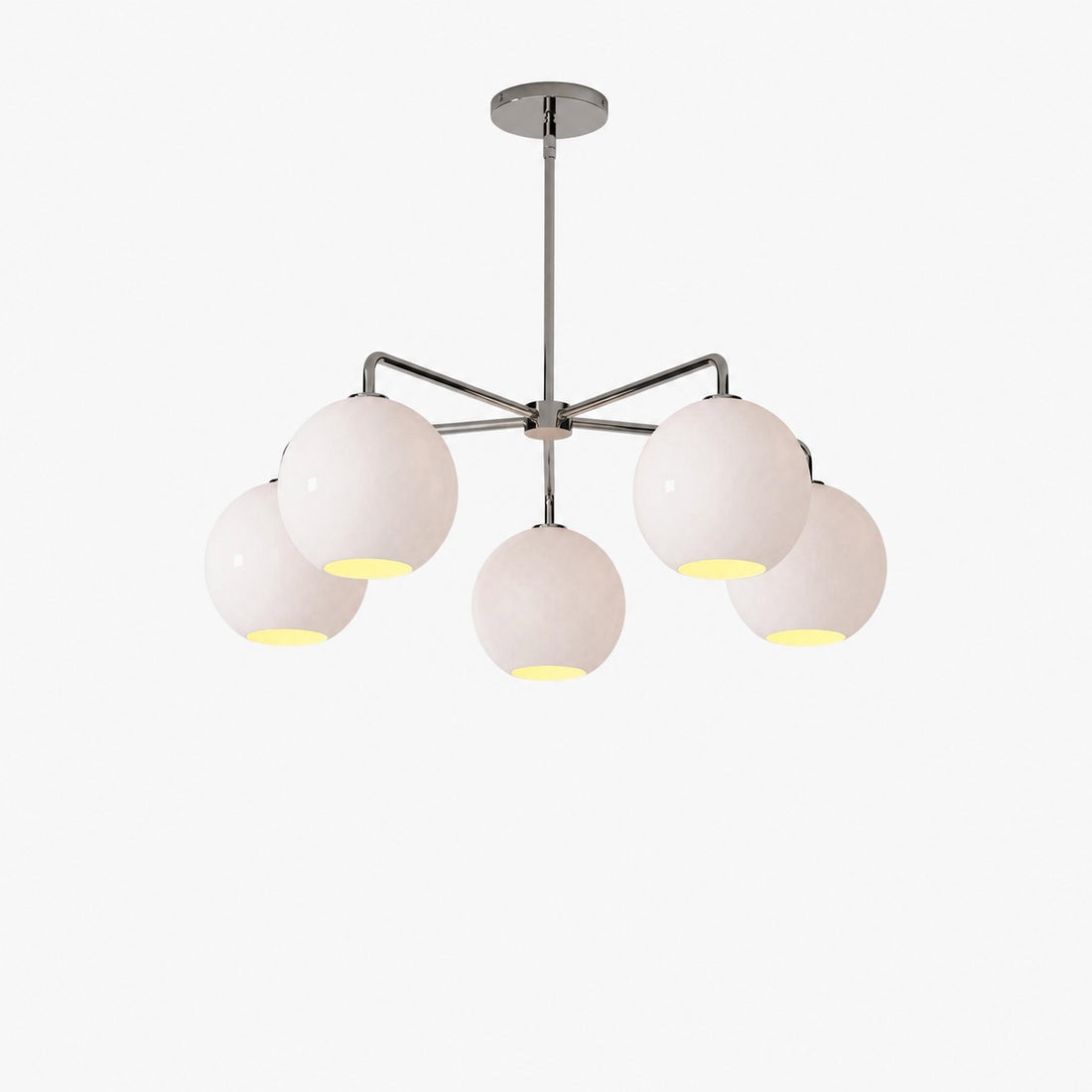 Selvion Elegant 5-Light Globe Chandelier – Modern Glass Pendant Lighting Fixture