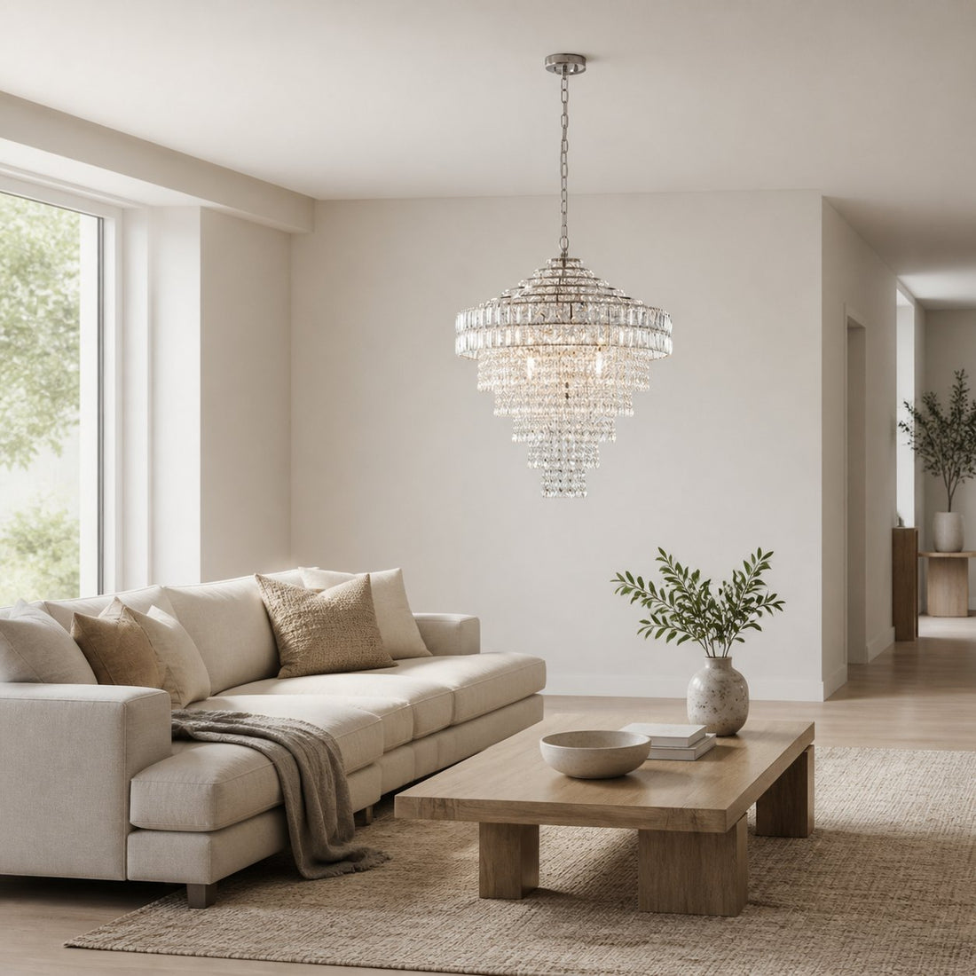 Virelis Style Luxe Crystal Pendant Light – Ambient Lighting for Kitchens & Hospitality Spaces