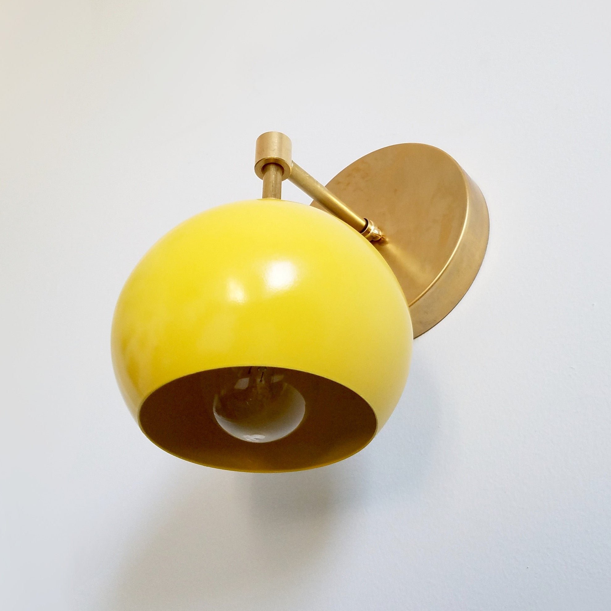 Accent Lighting Globe Wall Sconce in Sunshine Yellow