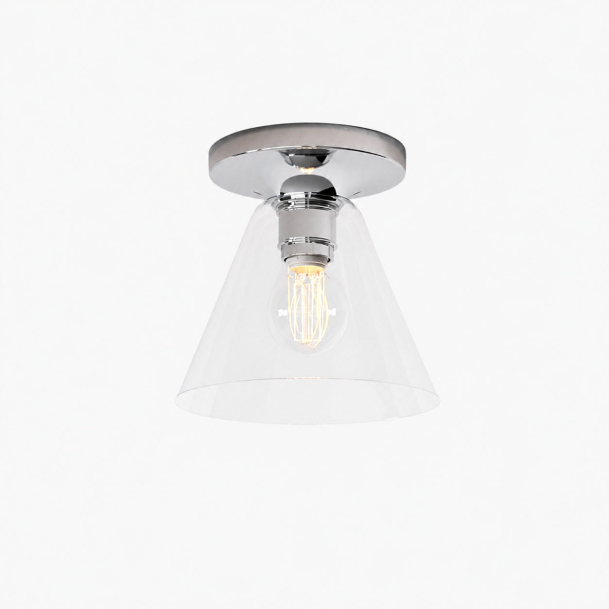 Conica Cone Flush Mount – Glass Ceiling Light for Modern Spaces