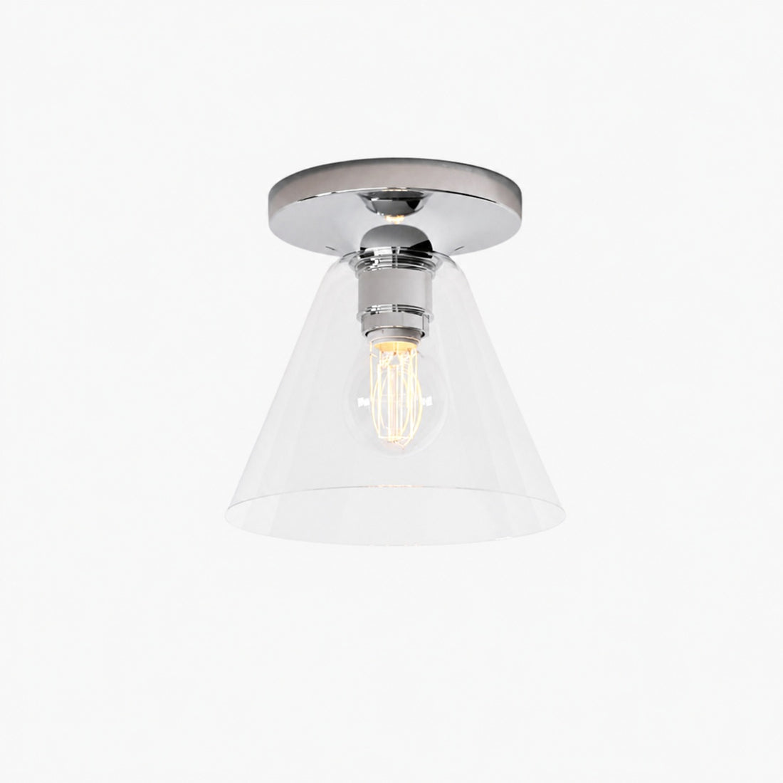 Conica Cone Flush Mount – Glass Ceiling Light for Modern Spaces