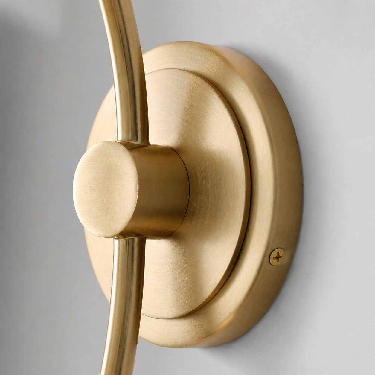 Arden Glass 2 Light Iron Wall Sconce - Modern Curved Design for Bathroom or Hallway
