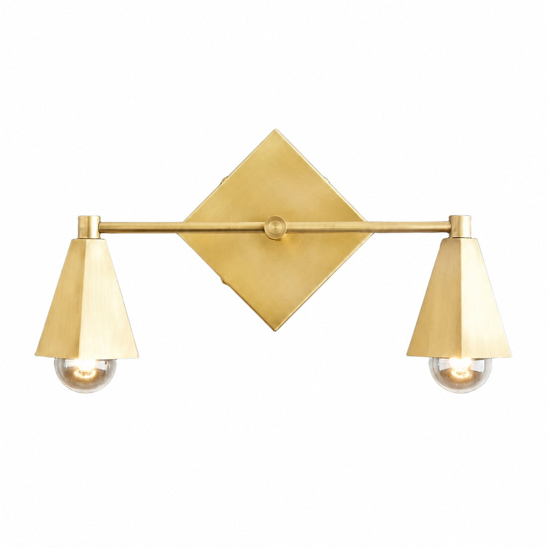 Ornato Luxe Geometric Vanity Light - Solid Brass Art Deco Bathroom Lighting