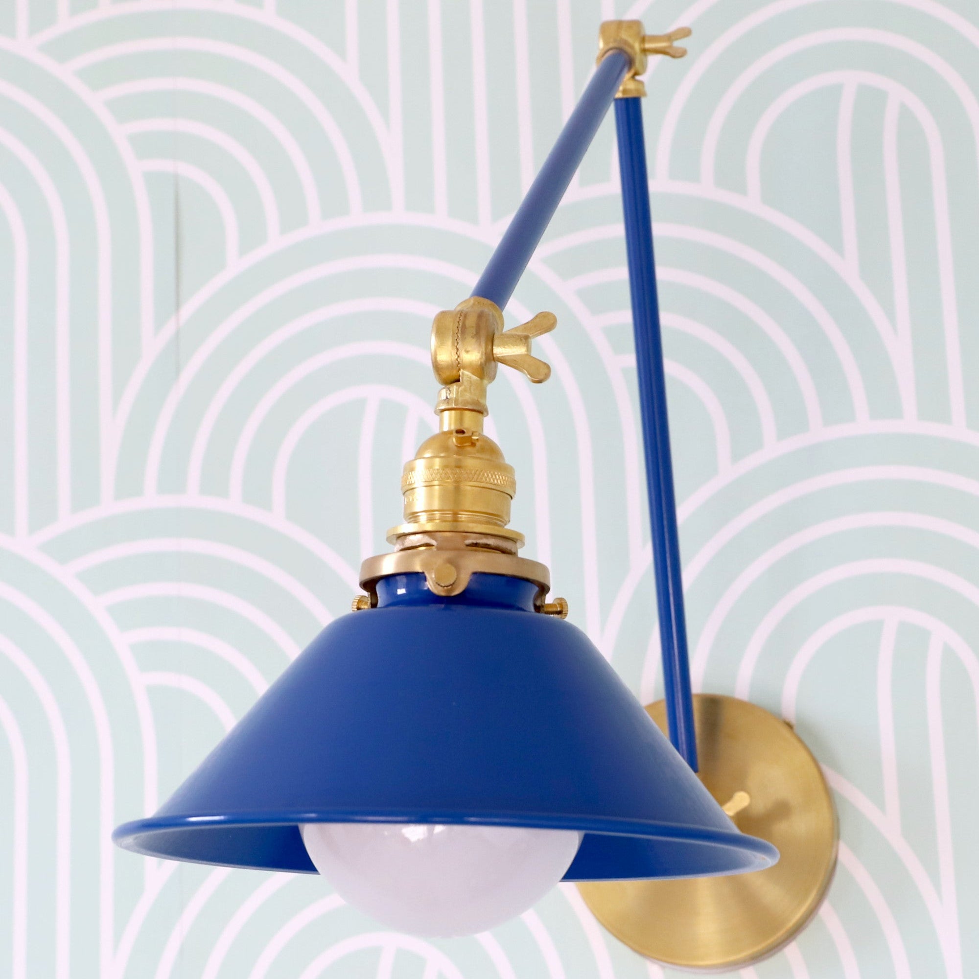 Classic Wall Mounted Cone Adjustable Sconce For Bedroom & Desk