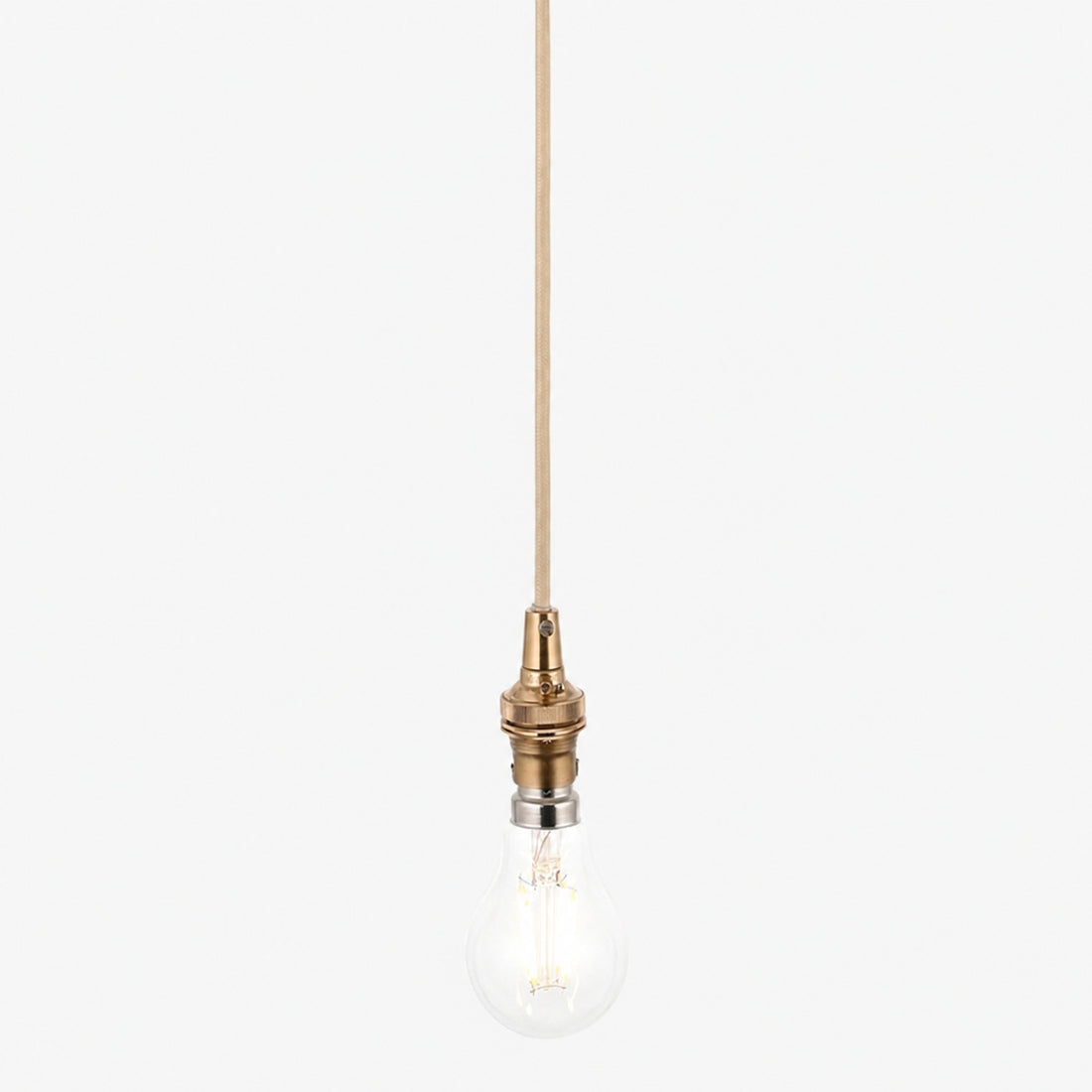Plaitar Modern Brass Pendant Light - Minimalist Ceiling Fixture with Braided Cord for Hallways