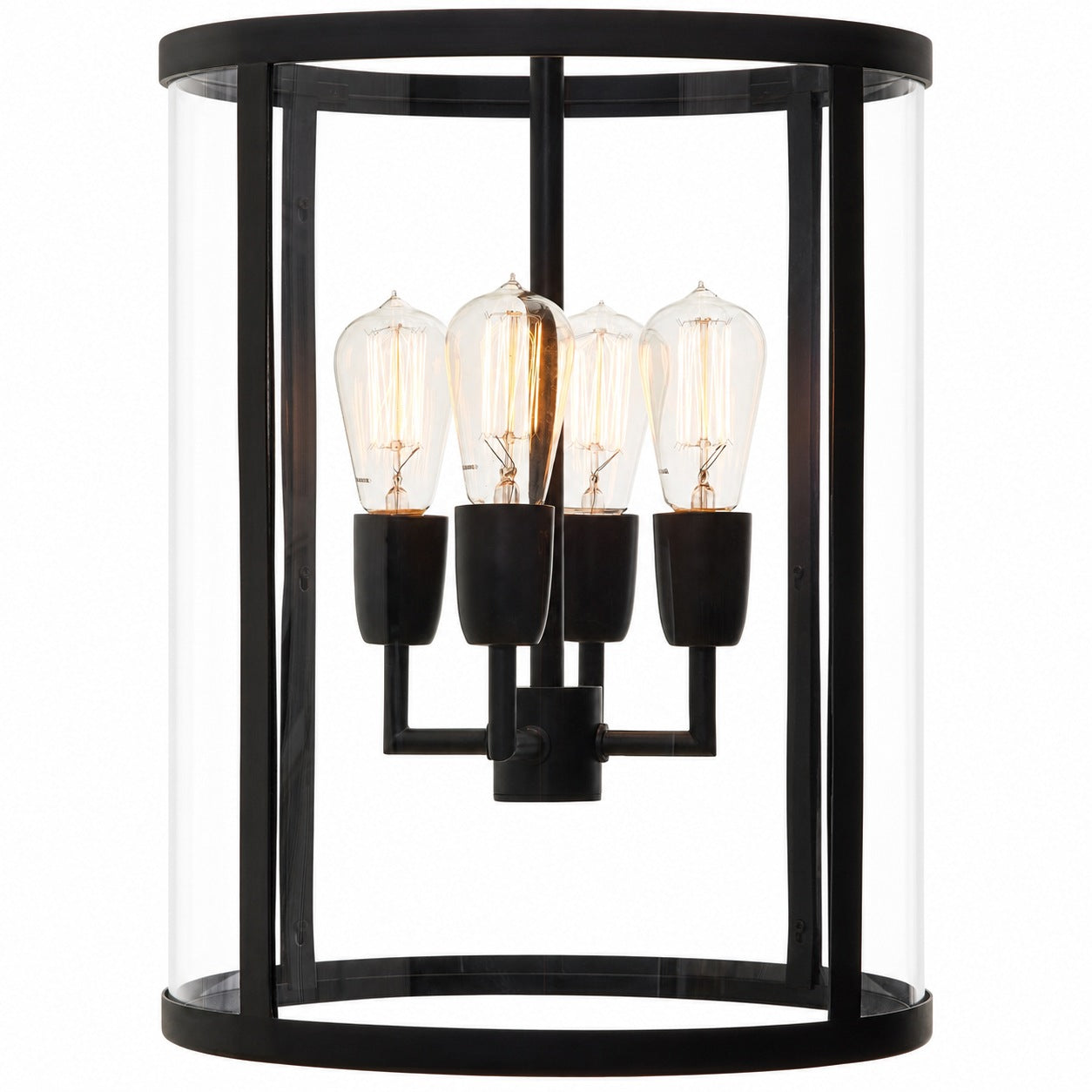 Ferrix Modern Outdoor Lantern Iron Pendant Lamp - Industial Glass Lighting Design