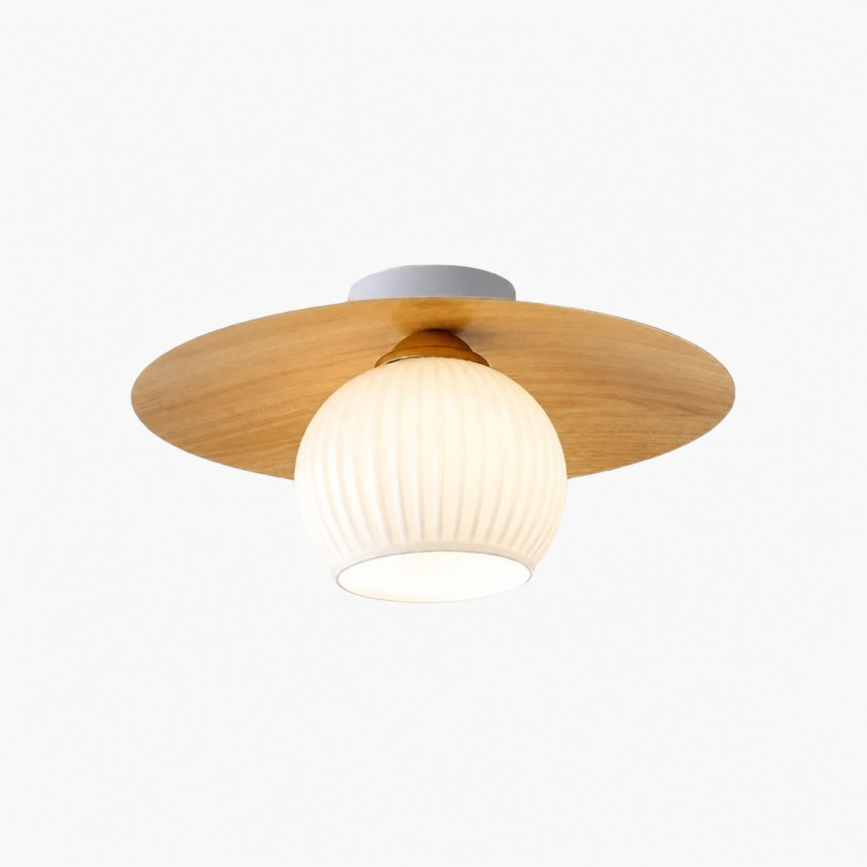 Domebora Vintage Style Dome Light Round Glass Flush Mount Lighting for Kitchen and Dining N05