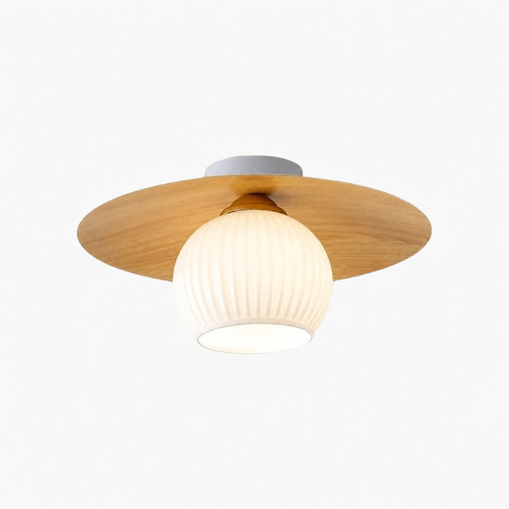Domebora Vintage Style Dome Light Round Glass Flush Mount Lighting for Kitchen and Dining N05