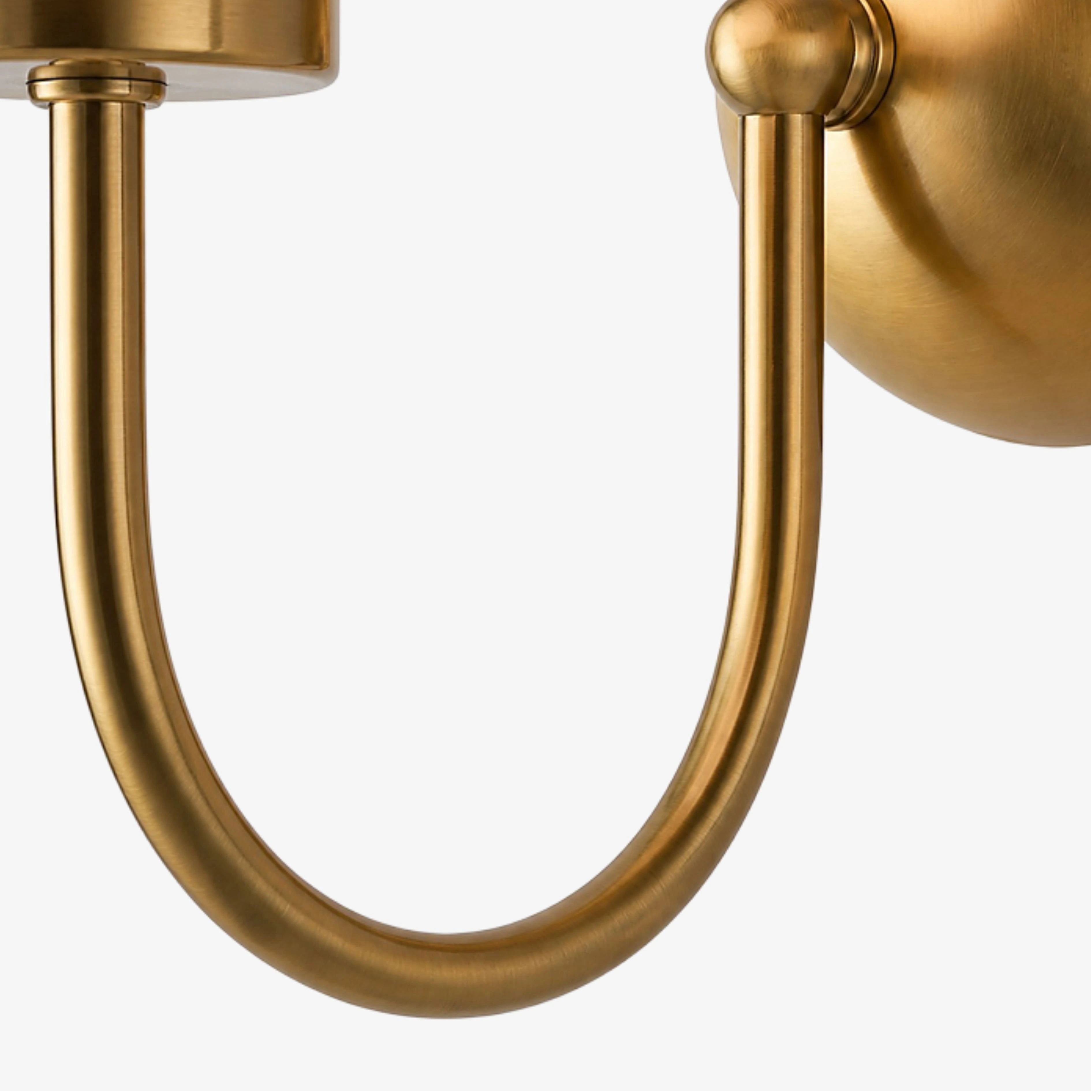 Natural Brass curved arm detail