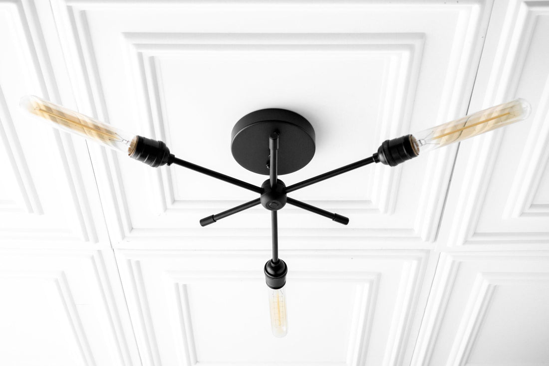 Mobilux Line Industrial Chandelier - Modern Ceiling Light Fixture for Home