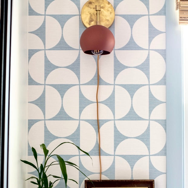 Modern Terra Cotta Globe Accent Wall Sconce