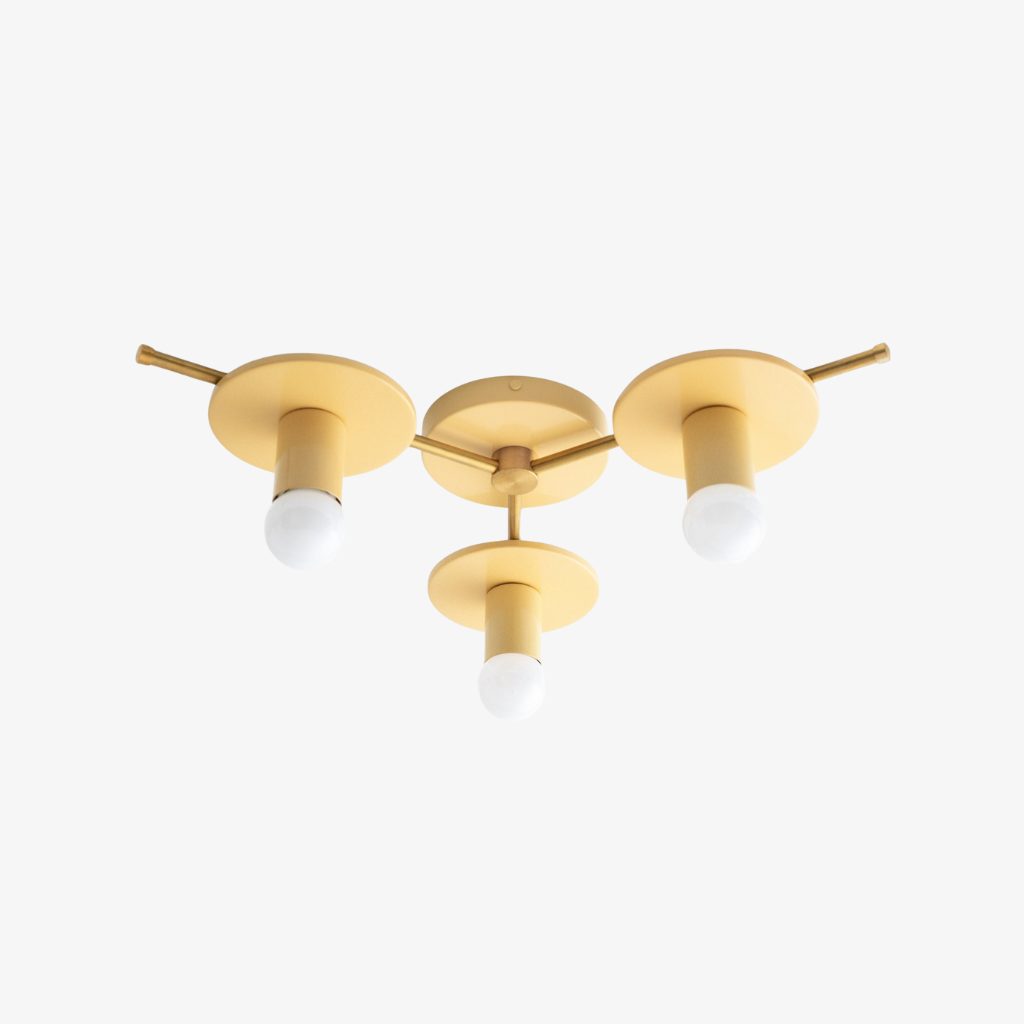 Radiro Globe Colorful Minimalist 3-Bulb Ceiling Light – Contemporary Flush Mount Fixture