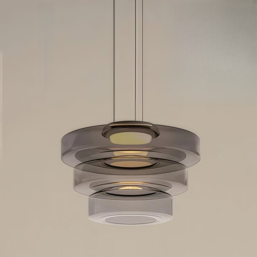 Green Glass Pendant Light - Nordic Levels Series Hanging Light