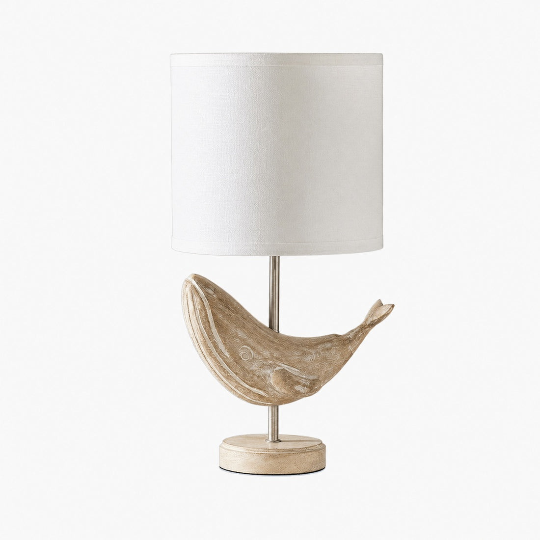 Carved Wood Animal Table Lamp