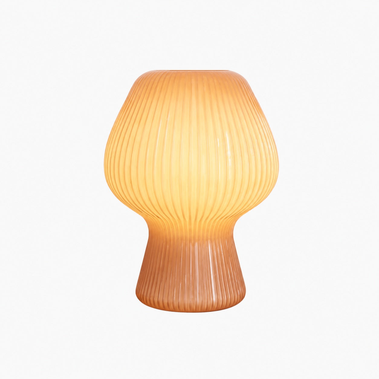 Novarise Ribbed Glass Table Lamp – Textured Glass Accent Lighting