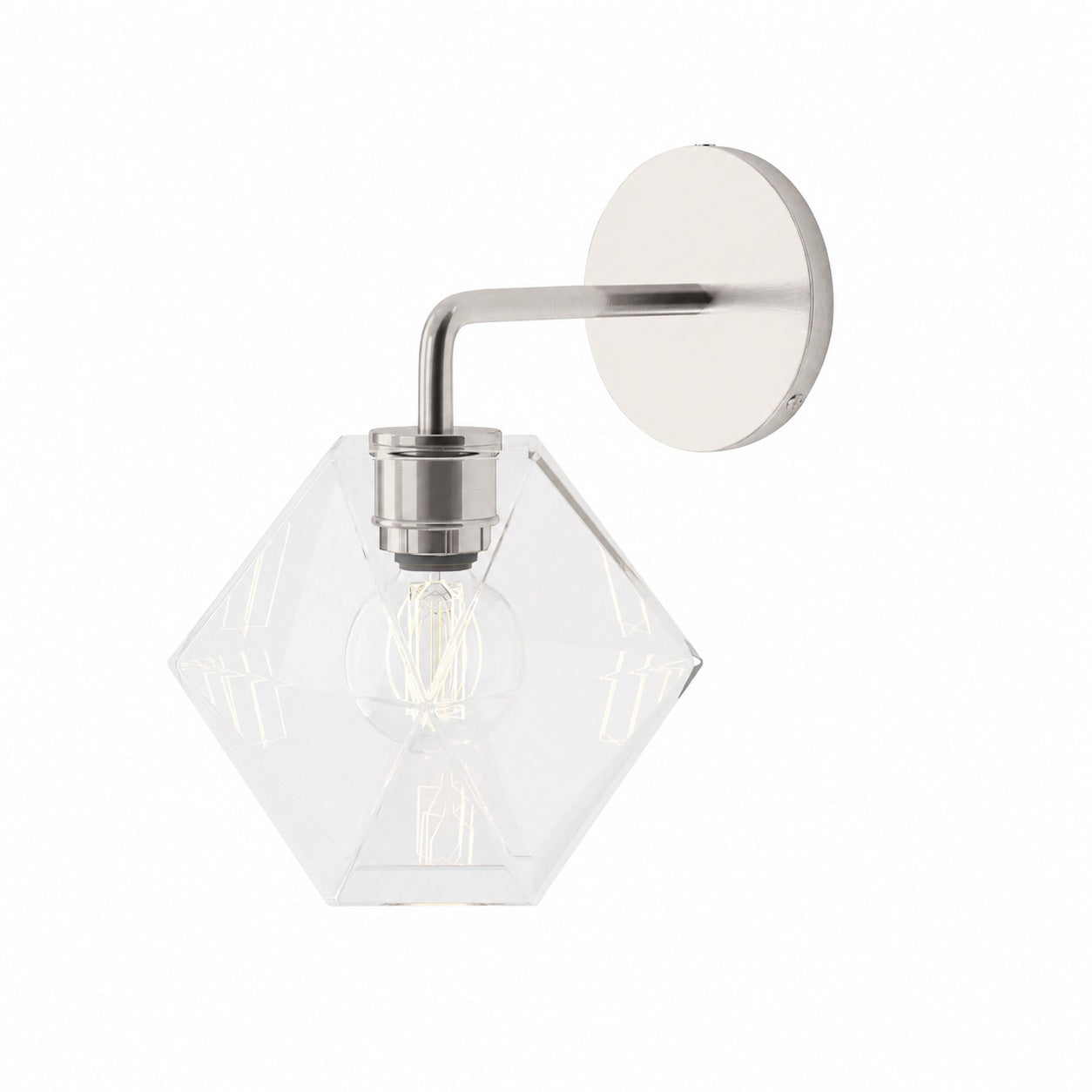 Talvior Geometric Modern Bathroom Sconce - Faceted Shade Light in Luxe Finishes