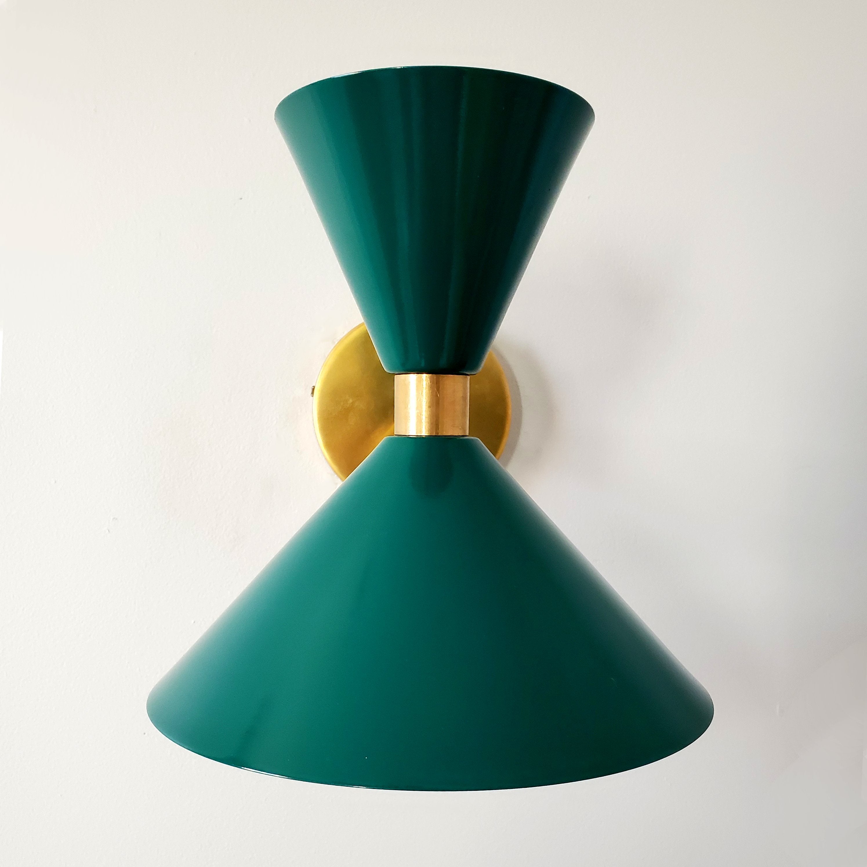 Brass Cone Wall Sconce - Hourglass Lighting for Home Spaces