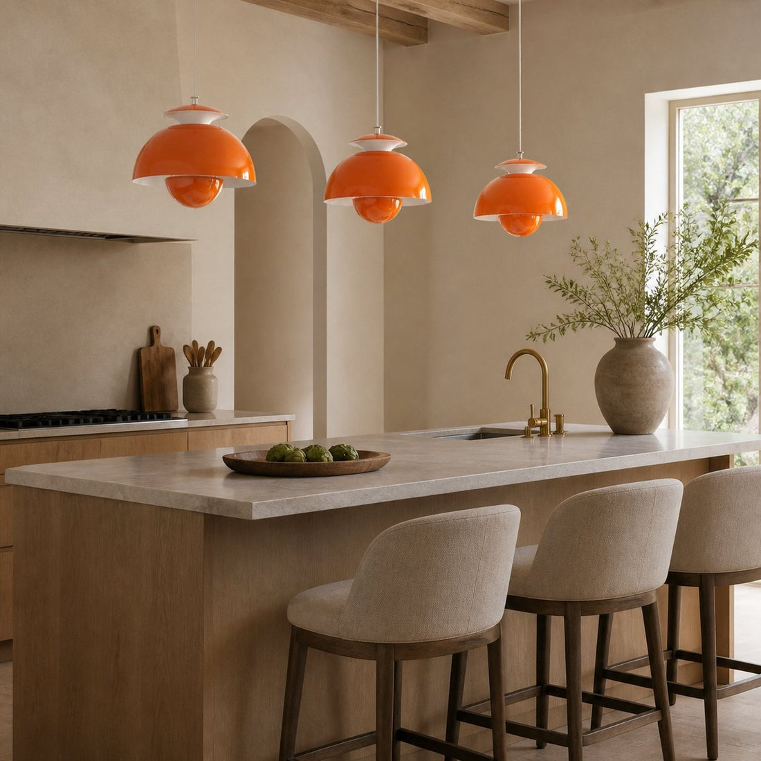 Orin Modern Nordic Metal Flower Hanging Light - Decorative Pendant Lamp for Bedroom and Kitchen