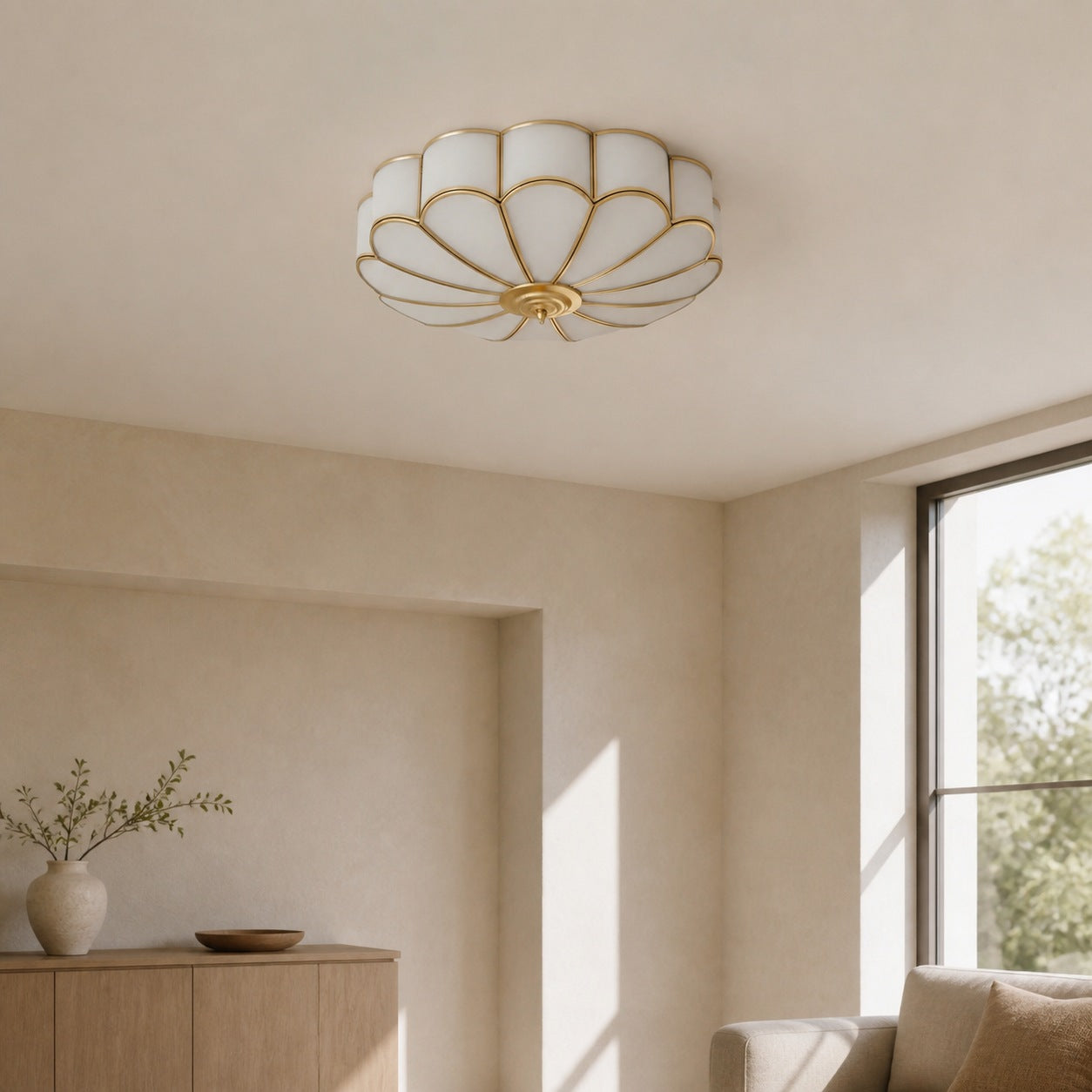 Silunavo Modern Ceiling Lamp with Floral Inspired Design for Living Room Statement