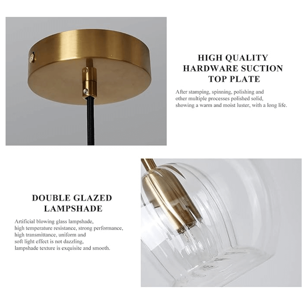 Modern Pleated Glass Pendant Light