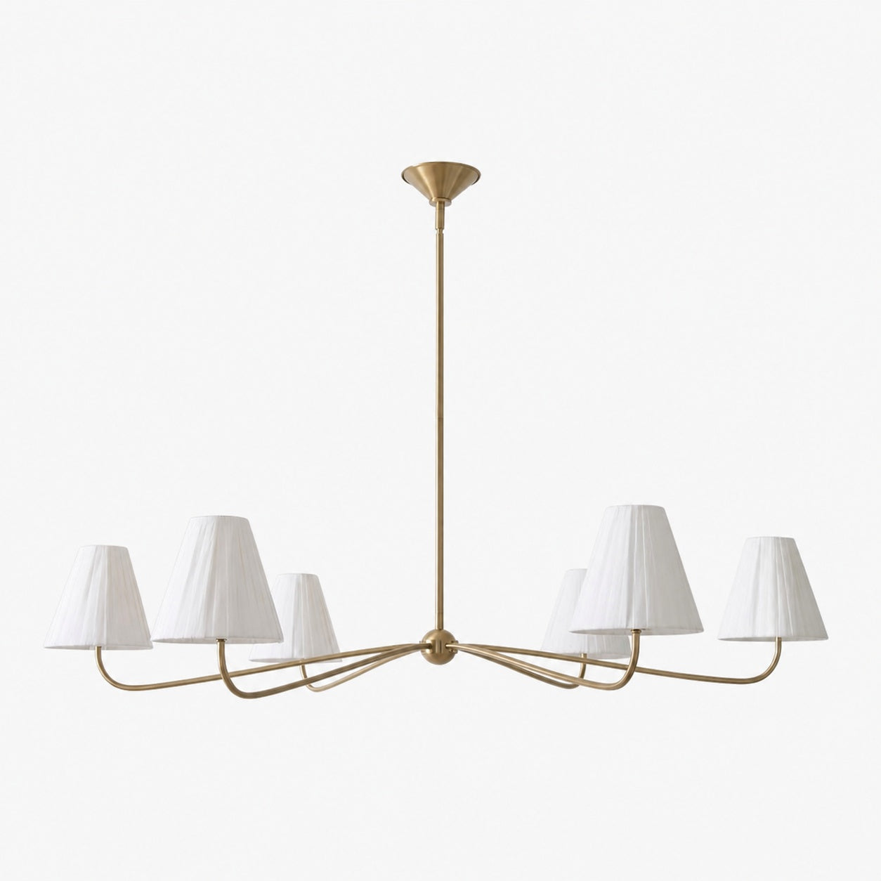 Fibura Metal Modern Linen Shade Linear Chandelier - Clean Lines