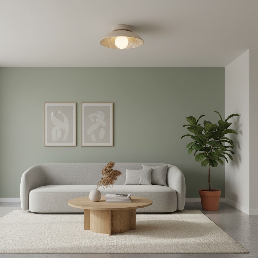 Ovalune Organic Textured Ceiling Light Sculptural Design Flush Mount - Modern Style for Living Room