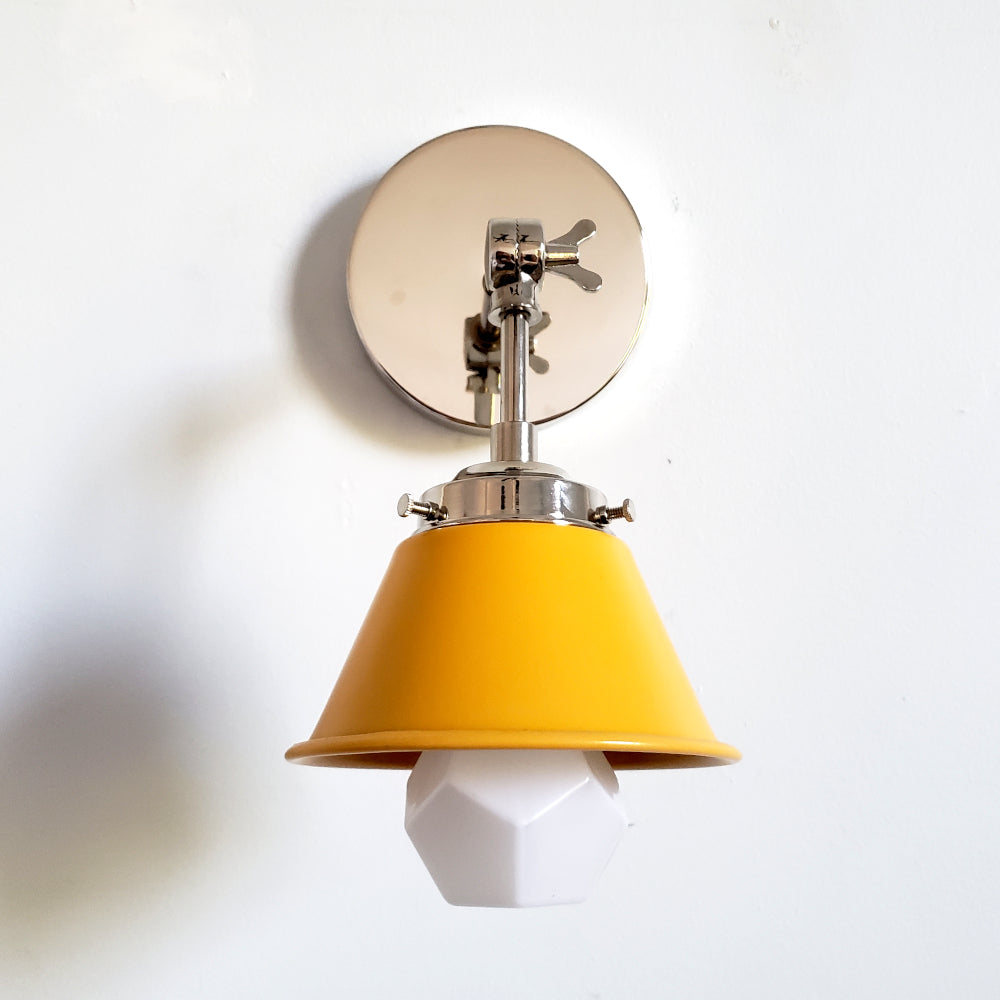 Modern Cone With Elegant Swivel Mechanism Brass Wall Lamp