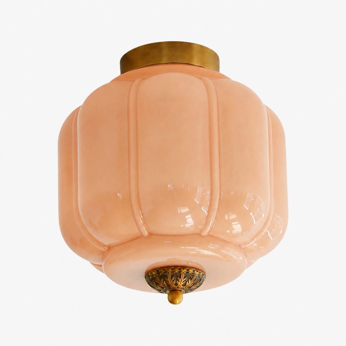 Vintage Eloise Milk Glass Flush Mount Ceiling Light - Vintage Charm Soft Glow