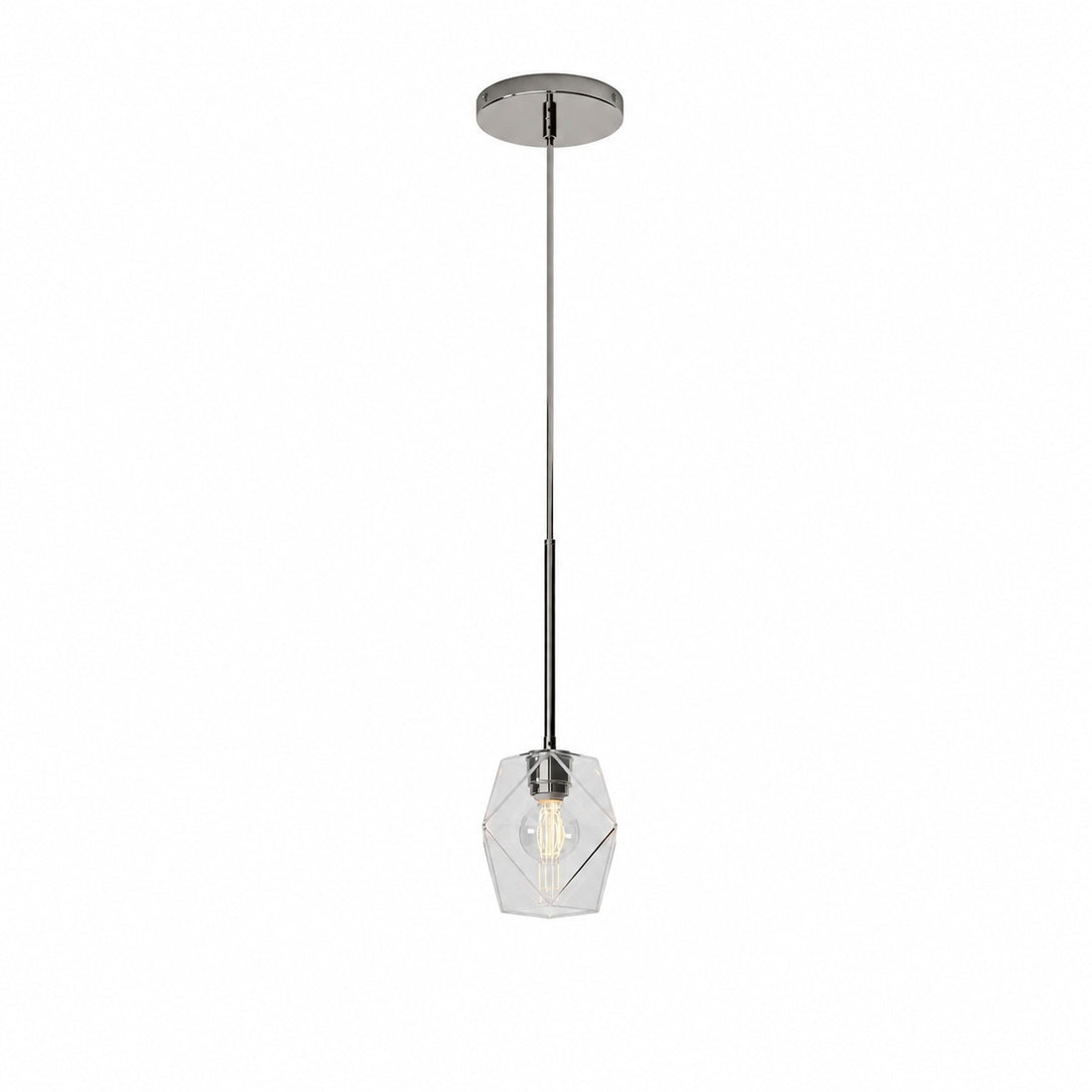 Talvior Faceted Pendant Light – Adjustable Glass Light Fixture