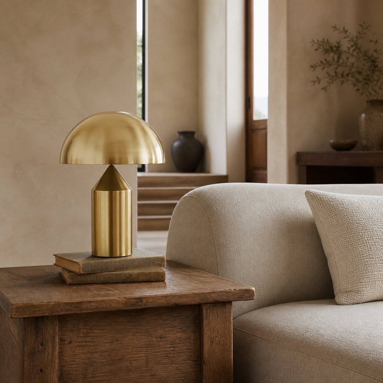 HaloVell Mushroom Table Lamp – Sculptural Modern Accent Lighting for Living Spaces N10