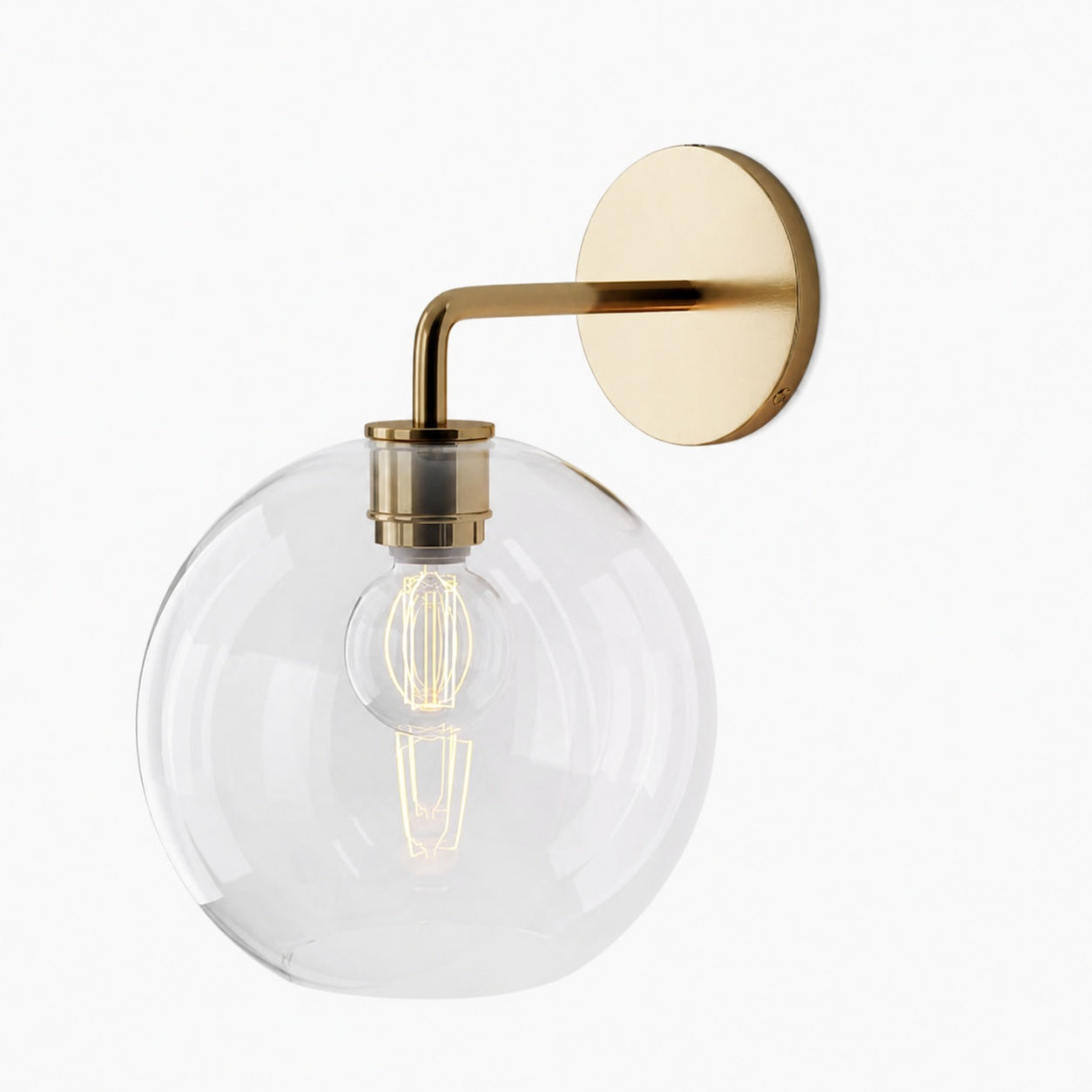 Selvion Artistic Globe Sconce Light - Handcrafted Glass Sculptural Wall Fixture