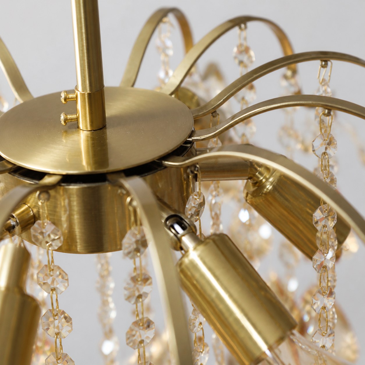 Vintage Sumptuous Teardrop Crystal Chandelier