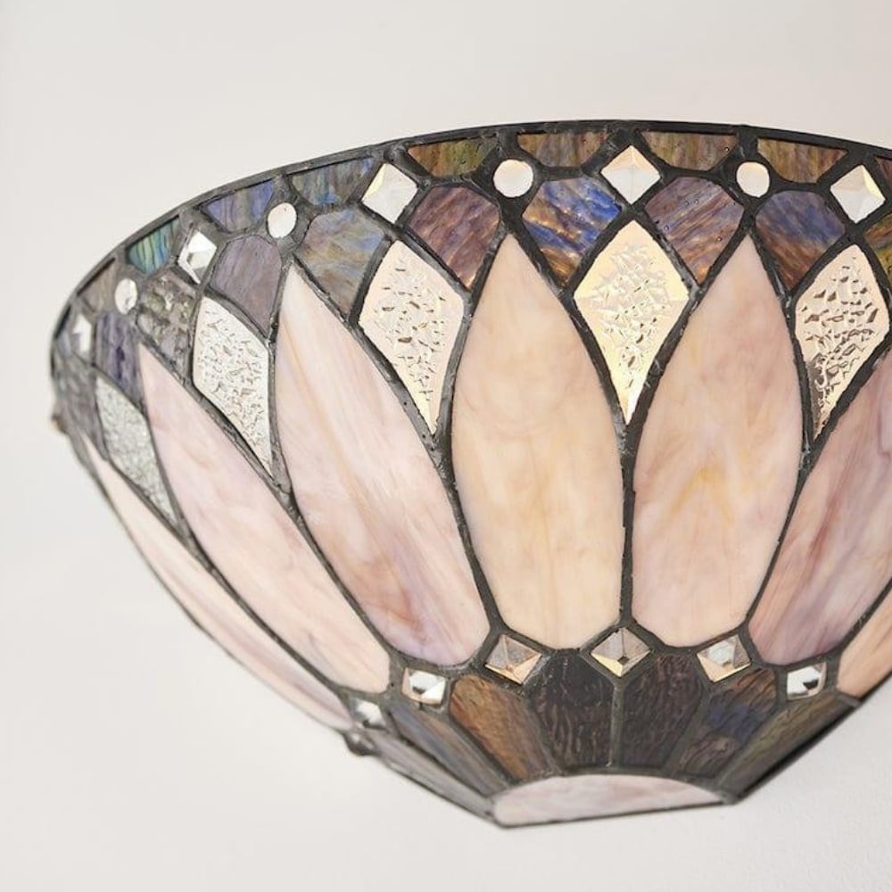 TF Brooklyn Elegant Wall Light - Art Deco Glass Wall Sconce for Living Room or Hallway