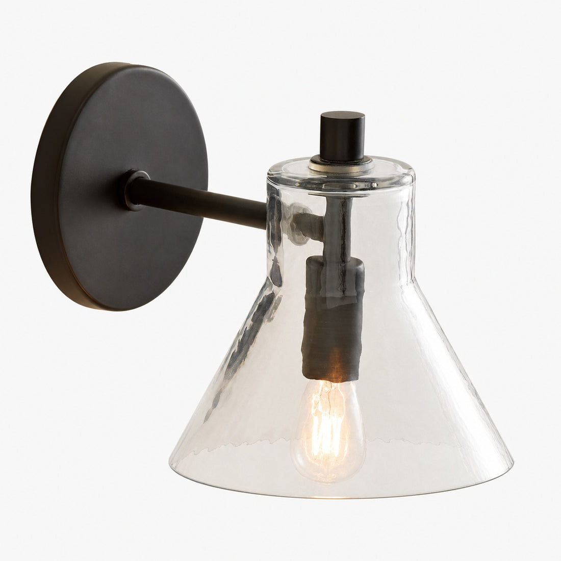 Glavira Recycled Glass Double Sconce - Indoor Brass Wall Lighting