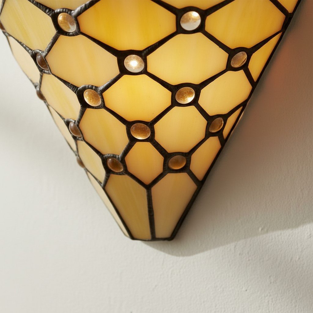 TF Pearl Elegant Glass Wall Light – Wall Sconce for Lounge Bedroom or Hallway
