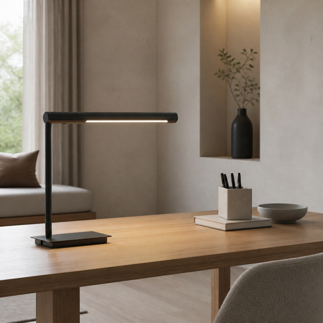 Zorv Task Table Lamp – Timeless Metal Table Lamp with Touch Switch for Study or Living Room