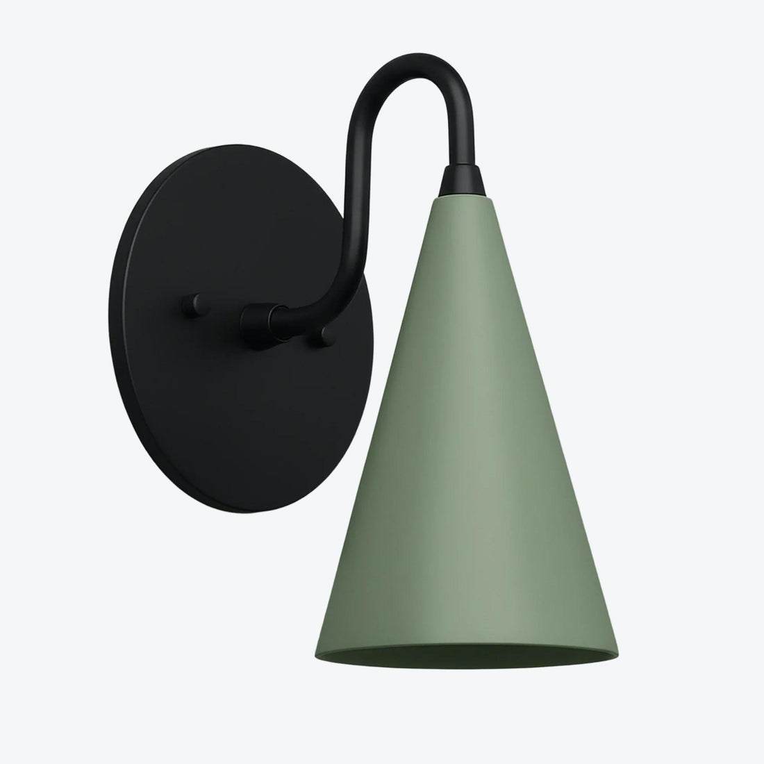 Curva Metal Cone Shade Sconce – Vintage Brass Wall Light for Entryway or Stairwell