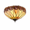 TF Hutchinson Tiffany Ceiling Light – Elegant Vintage Floral Glass Light for Dining or Corridor