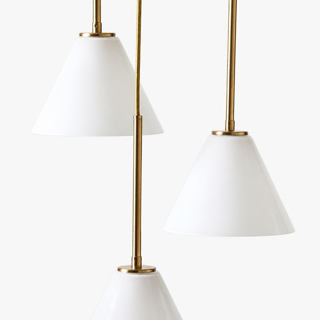 Conica 3-Light Cone Chandelier - Sculptural Glass Pendant Lighting Modern Style