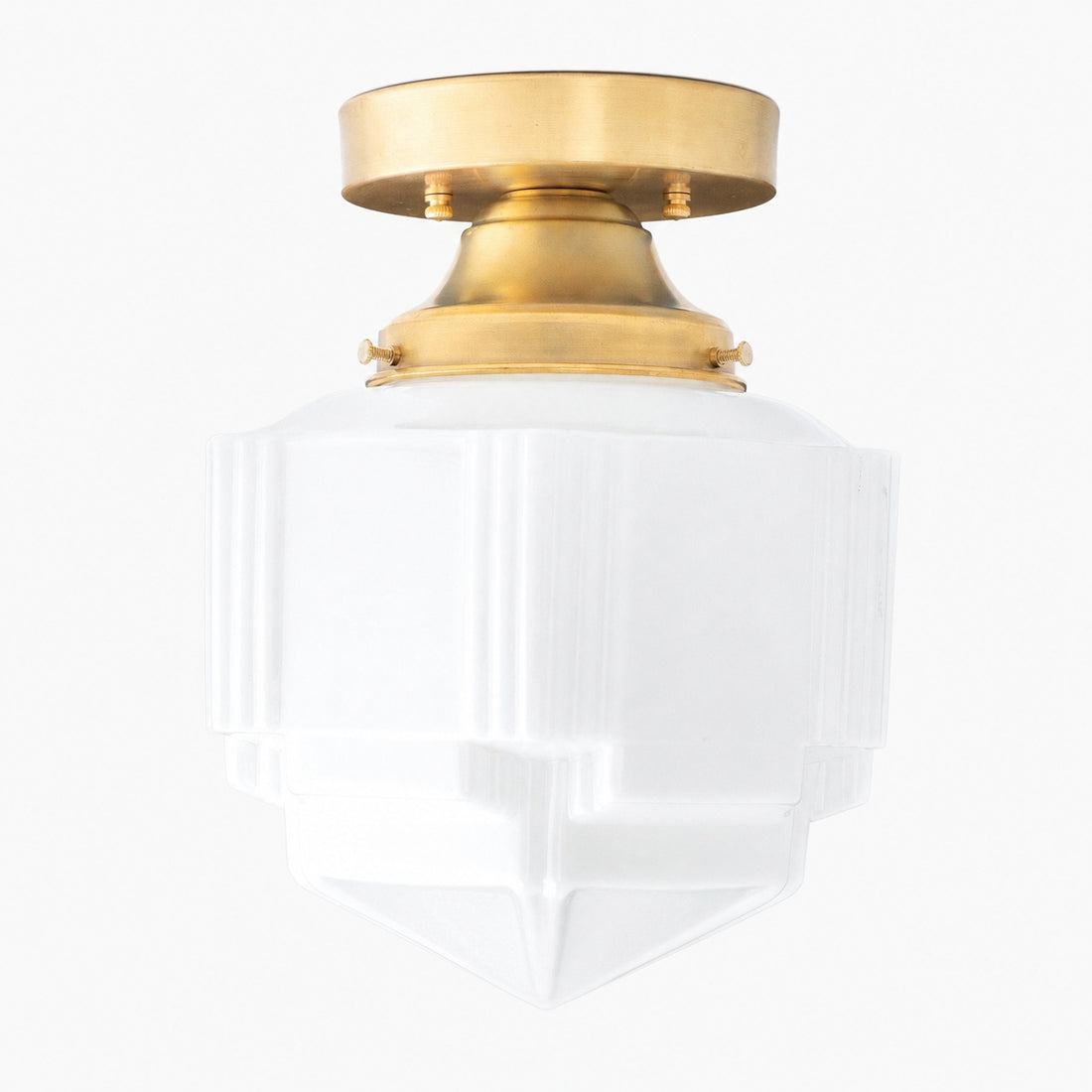 Geotower Glass Art Deco Ceiling Light - Glass Fixture - Elegant Home Lighting