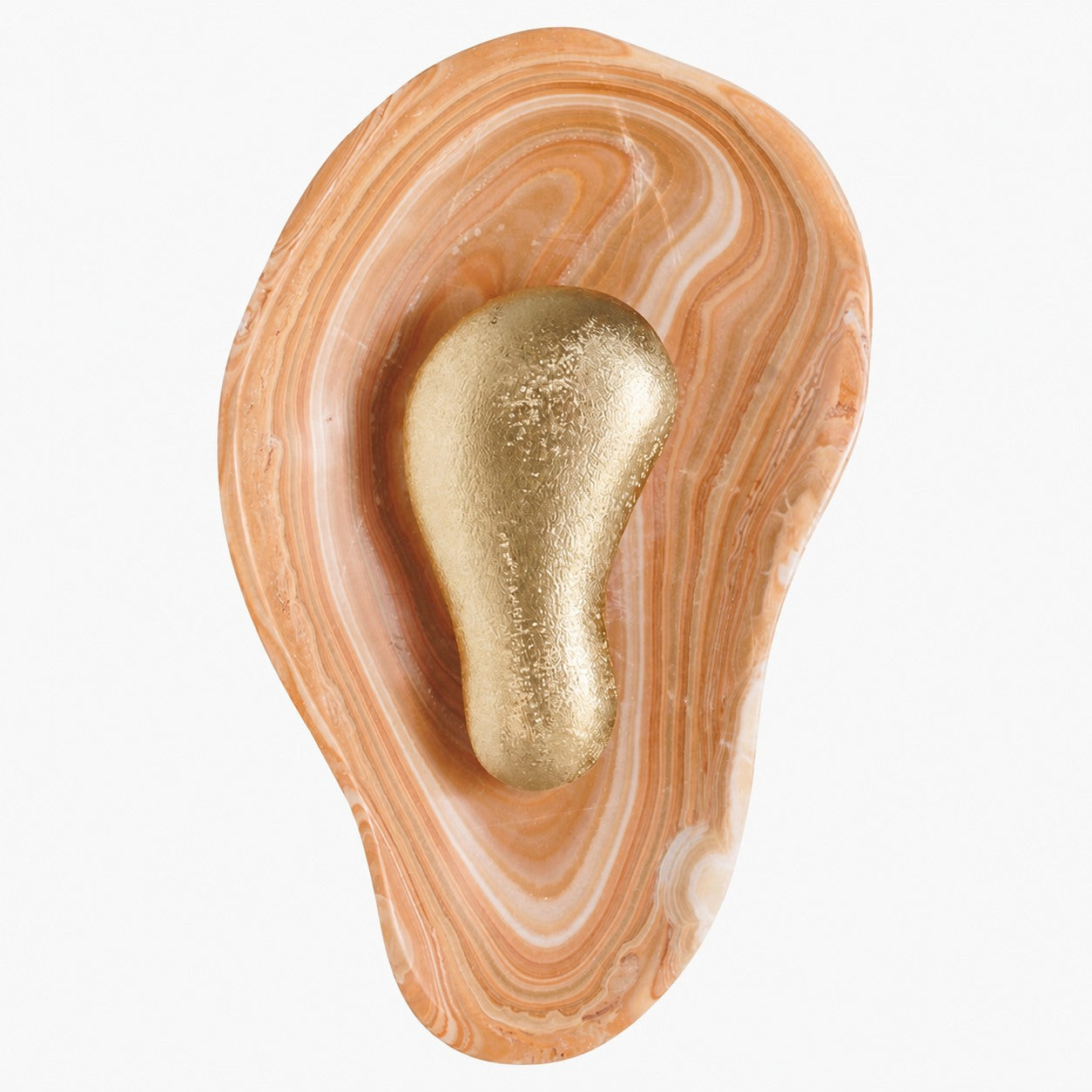Oyster Hammered Onyx Sconce