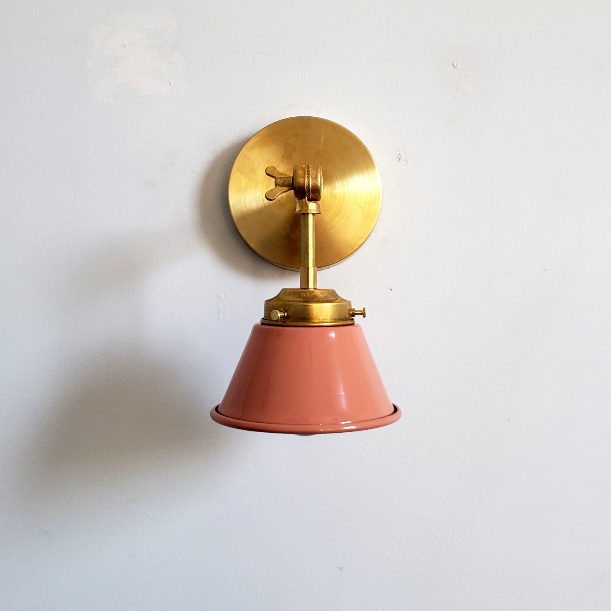 Modern Cone With Elegant Swivel Mechanism Brass Wall Lamp